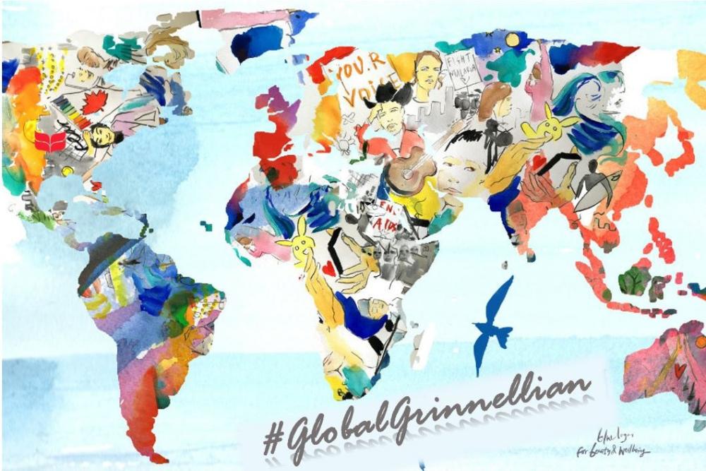 watercolor global grinnellian