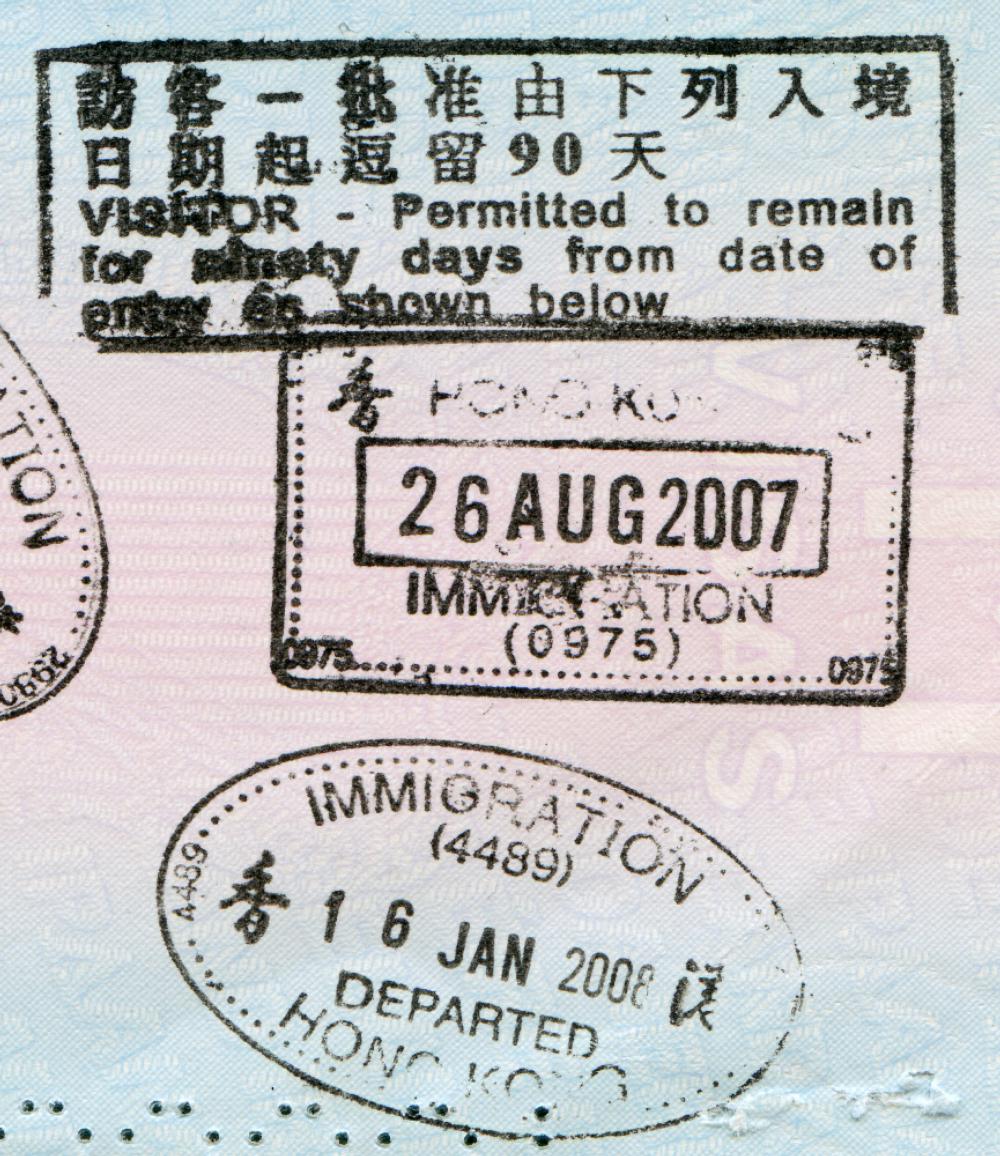 visa stamps in passport