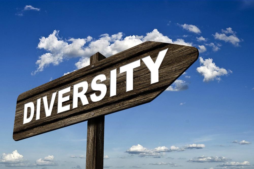 Sign saying diversity